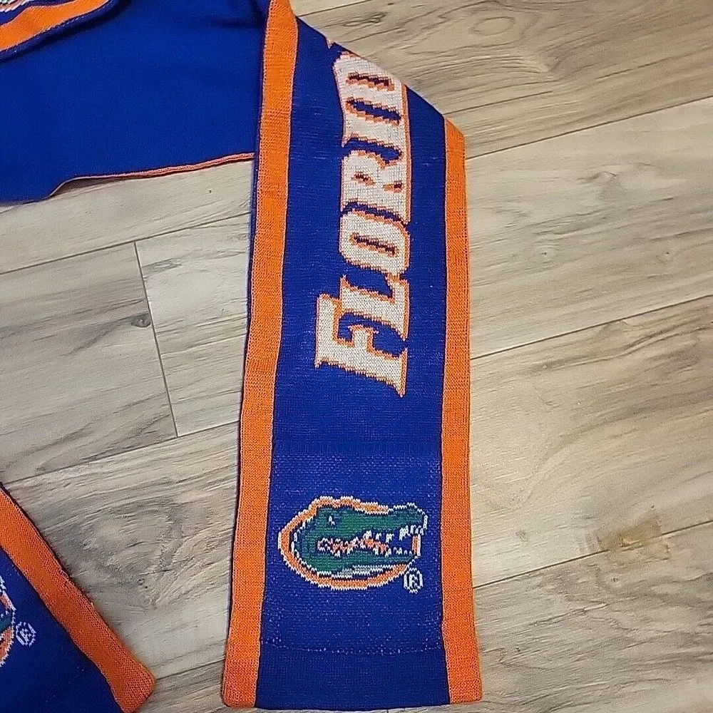 UF Florida‎ Gators Double Layered Thick Knit UNISEX Hooded Winter Scarf Pockets